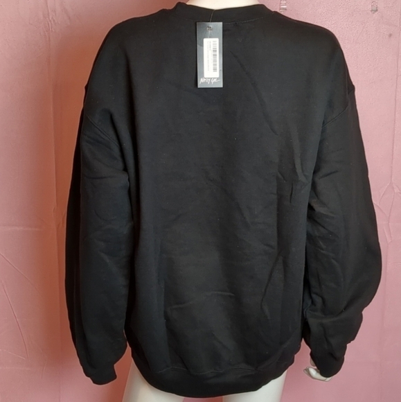 Nasty Gal Road Trip San Francisco Black and Green Fleece Sweatshirt size Medium - Picture 3 of 6